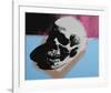 Skull, c.1976 (White on Blue and Pink)-Andy Warhol-Framed Giclee Print