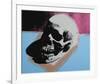 Skull, c.1976 (White on Blue and Pink)-Andy Warhol-Framed Giclee Print