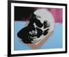 Skull, c.1976 (White on Blue and Pink)-Andy Warhol-Framed Giclee Print