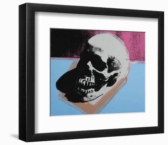 Skull, c.1976 (White on Blue and Pink)-Andy Warhol-Framed Giclee Print