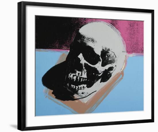 Skull, c.1976 (White on Blue and Pink)-Andy Warhol-Framed Giclee Print