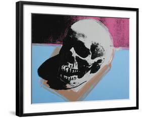 Skull, c.1976 (White on Blue and Pink)-Andy Warhol-Framed Giclee Print