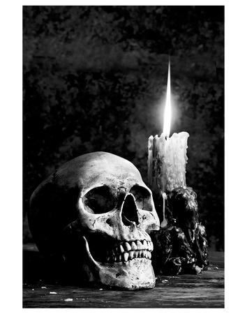 Skull Candle Black & White' Prints | AllPosters.com