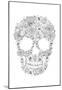 Skull From Flowers-null-Mounted Poster