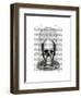 Skull in Bell Jar-Fab Funky-Framed Art Print