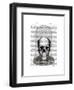 Skull in Bell Jar-Fab Funky-Framed Art Print