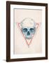 Skull in Triangle No. 2-Balazs Solti-Framed Art Print