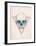 Skull in Triangle No. 2-Balazs Solti-Framed Art Print