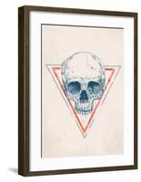 Skull in Triangle No. 2-Balazs Solti-Framed Art Print