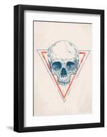 Skull in Triangle No. 2-Balazs Solti-Framed Art Print