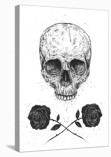 Skull N Roses-Balazs Solti-Stretched Canvas