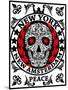 Skull New York Fun Man T Shirt Graphic Design-emeget-Mounted Art Print