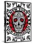 Skull New York Fun Man T Shirt Graphic Design-emeget-Stretched Canvas