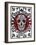 Skull New York Fun Man T Shirt Graphic Design-emeget-Framed Art Print