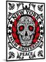 Skull New York Fun Man T Shirt Graphic Design-emeget-Mounted Art Print