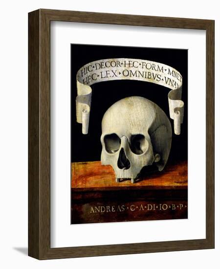 Skull of a Man - Memento Mori-Andrea Previtali-Framed Giclee Print