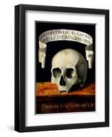 Skull of a Man - Memento Mori-Andrea Previtali-Framed Giclee Print