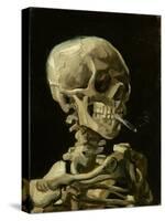 Skull of a Skeleton with Burning Cigarette, C.1886 (Oil on Canvas)-Vincent van Gogh-Stretched Canvas