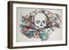 Skull on a Curtain, Circa 1902-1906-Joseph Bail-Framed Giclee Print