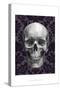 Skull on Damask-Ethan Harper-Stretched Canvas