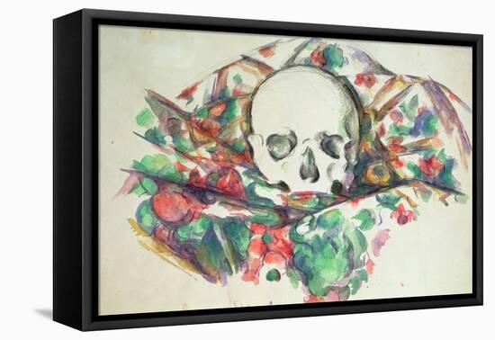 Skull on Drapery, C.1902-06-Paul C?zanne-Framed Stretched Canvas