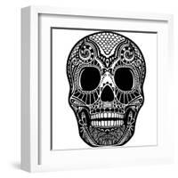 Skull Ornament-krasstin-Framed Art Print