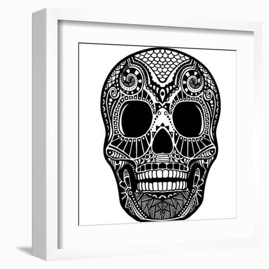 Skull Ornament-krasstin-Framed Art Print