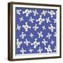 Skull Pattern Blue-Erin Clark-Framed Premium Giclee Print