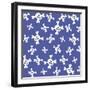 Skull Pattern Blue-Erin Clark-Framed Giclee Print