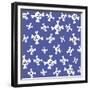 Skull Pattern Blue-Erin Clark-Framed Giclee Print