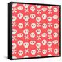 Skull Pattern.-TashaNatasha-Framed Stretched Canvas