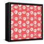 Skull Pattern.-TashaNatasha-Framed Stretched Canvas