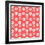 Skull Pattern.-TashaNatasha-Framed Art Print