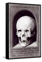 Skull, Right Hand Panel Reverse from the Triptych of Earthly Vanity and Divine Salvation, c.1485-Hans Memling-Framed Stretched Canvas
