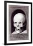 Skull, Right Hand Panel Reverse from the Triptych of Earthly Vanity and Divine Salvation, c.1485-Hans Memling-Framed Giclee Print