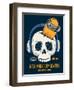 Skull, Skateboard, Vector Design Work-braingraph-Framed Art Print