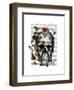 Skull Vines and Flowers-Fab Funky-Framed Art Print