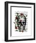 Skull Vines and Flowers-Fab Funky-Framed Art Print