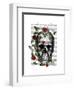 Skull Vines and Flowers-Fab Funky-Framed Art Print