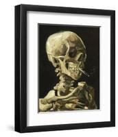 Skull with Burning Cigarette-Vincent van Gogh-Framed Art Print