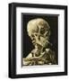 Skull with Burning Cigarette-Vincent van Gogh-Framed Art Print
