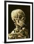 Skull with Burning Cigarette-Vincent van Gogh-Framed Art Print