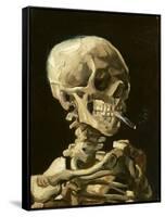 Skull with Burning Cigarette-Vincent van Gogh-Framed Stretched Canvas