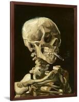 Skull with Burning Cigarette-Vincent van Gogh-Framed Art Print