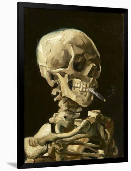 Skull with Burning Cigarette-Vincent van Gogh-Framed Art Print