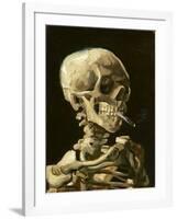 Skull with Burning Cigarette-Vincent van Gogh-Framed Art Print