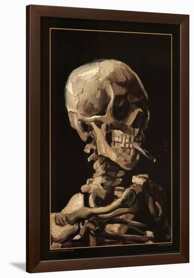 Skull With Cigarette, 1885-Vincent van Gogh-Framed Poster