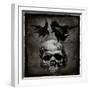 Skull with Crows-Martin Wagner-Framed Art Print