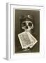 Skull with Pilots Cap and Goggles-null-Framed Art Print