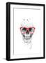 Skull With Red Glasses-Balazs Solti-Framed Art Print